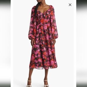 Steve Madden Laine Floral Sweetheart Neckline Dress